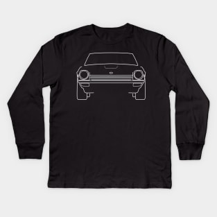 Datsun 240Z classic car outline (white) Kids Long Sleeve T-Shirt